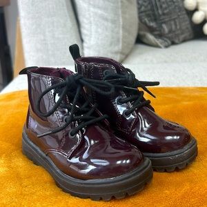 ZARA • patent leather bootie